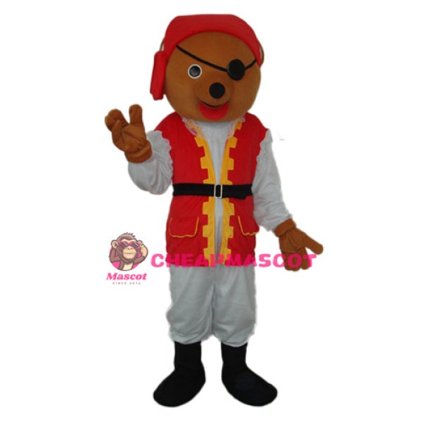 Pirate Bear Mascot Adult Costume