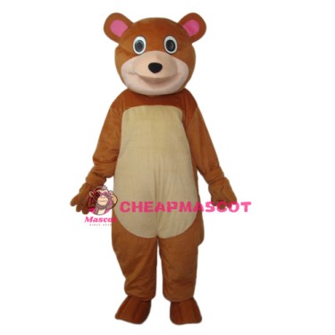 Round Mouth Bear Mascot Adult Costume
