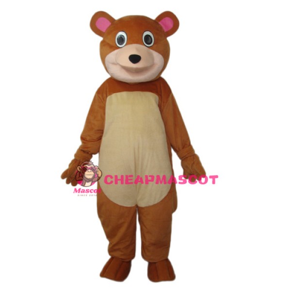 Round Mouth Bear Mascot Adult Costume