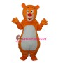 Short-haired Orange Bear Mascot Adult Costume