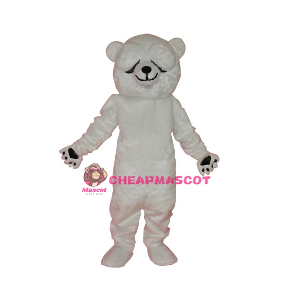 Simple and honest polar bears adult mascot costume