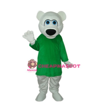 Strange White Bear Mascot Adult Costume