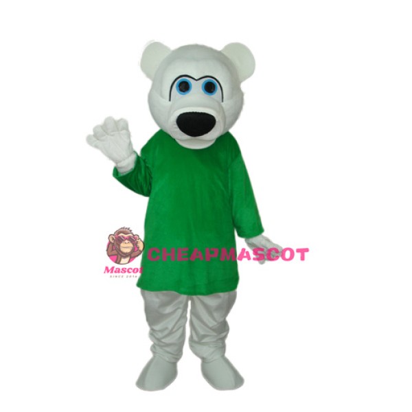 Strange White Bear Mascot Adult Costume