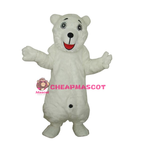 White Polar Bear Adult Mascot Costume