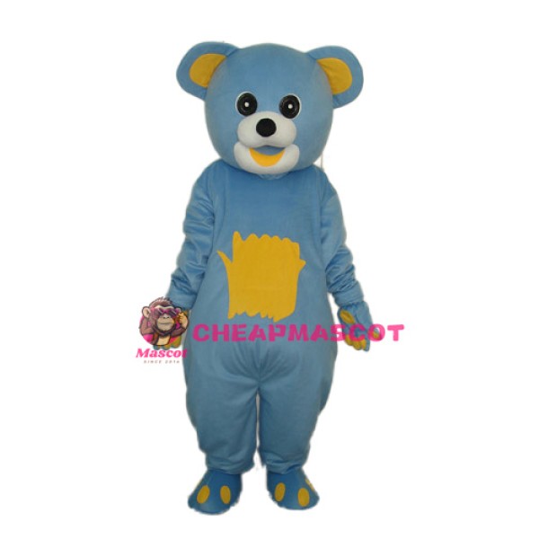 Yellow Belly Blue Bear Mascot Adult Costume