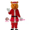 Yellow Christmas Bear Mascot Adult Costume