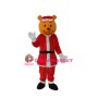 Yellow Christmas Bear Mascot Adult Costume