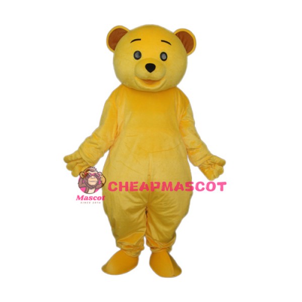 Yellow Teddy Bear Mascot Adult Costume