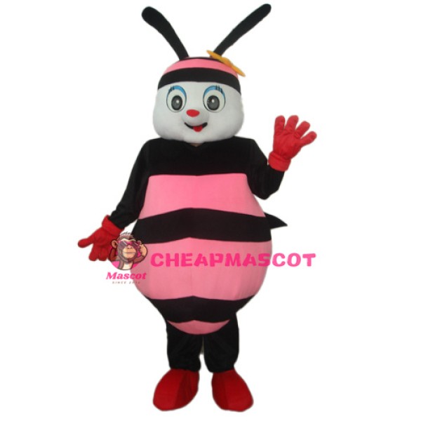 Black & Pink Bee Mascot Adult Costume