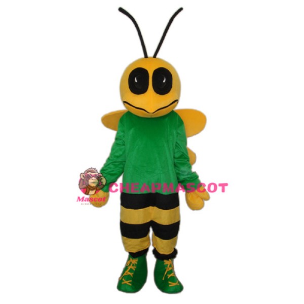 Green Bee Mascot Adult Costume