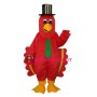 Red Bird with Black Hat Mascot Adult Costume
