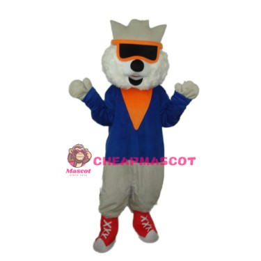 Cat Wear Glasses Mascot Adult Costume