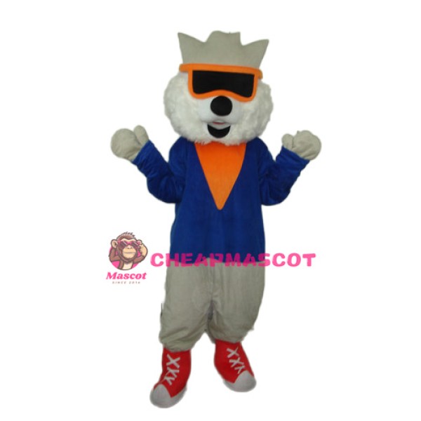 Cat Wear Glasses Mascot Adult Costume