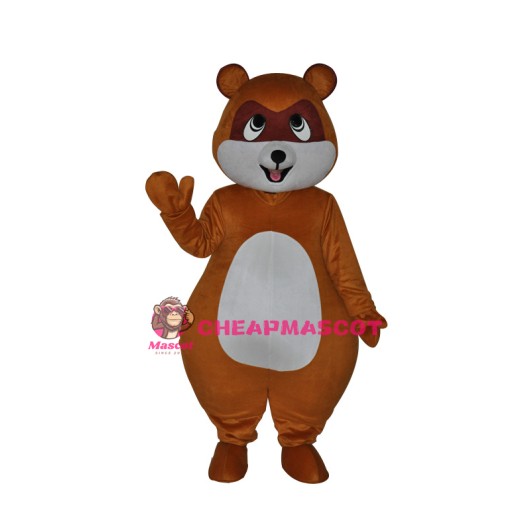 Cute Yellow Brown Civet Cat Mascot Costume