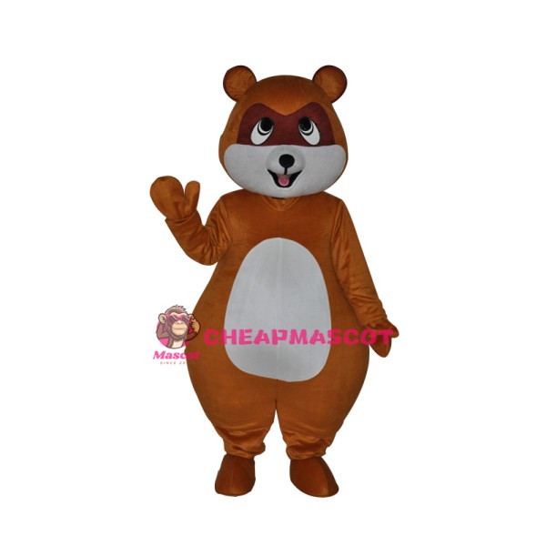 Cute Yellow Brown Civet Cat Mascot Costume