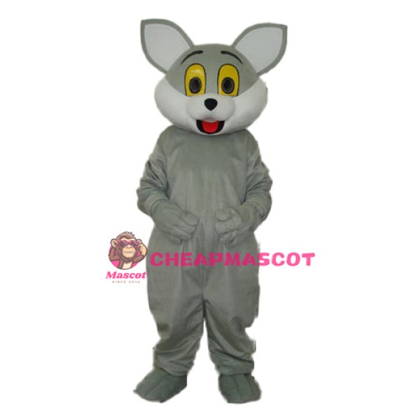 Grey Cat Mascot Adult Costume