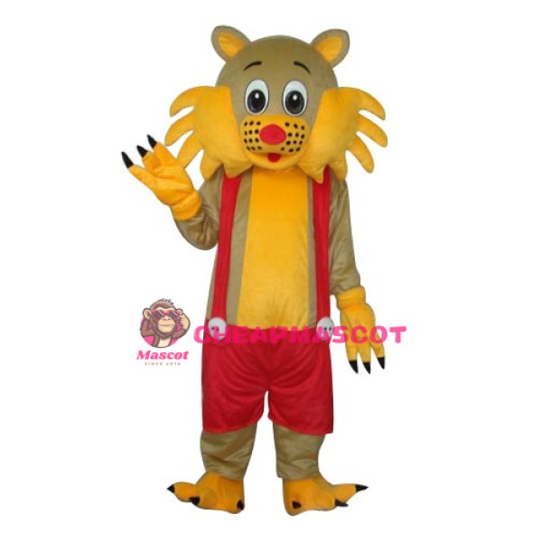 Yellow Face Cat Adult Mascot Costume