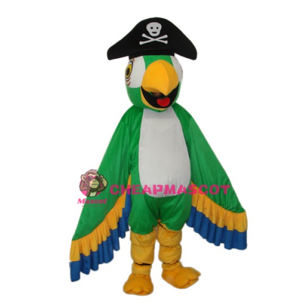 Green Pirate Parrot Mascot Adult Costume