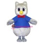Cute Grey Owl Mascot Costume