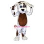 Cute White & Brown Dog Mascot Costume