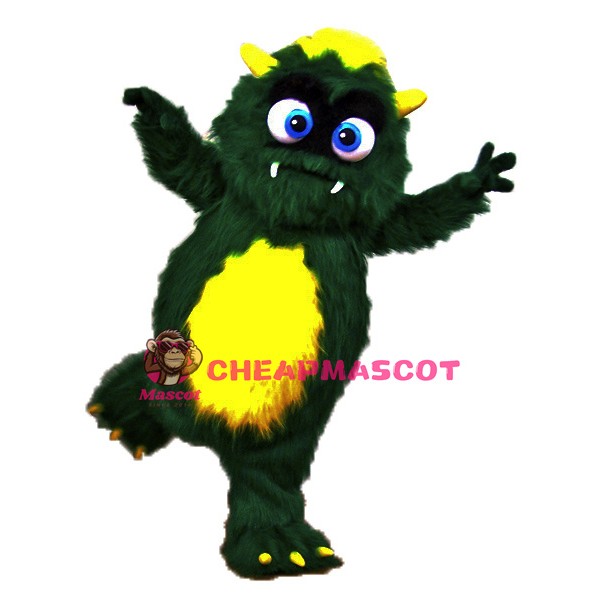Cute Green Monster Mascot Costume