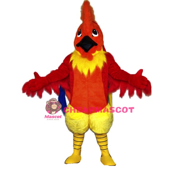 Red Rooster Mascot Costume