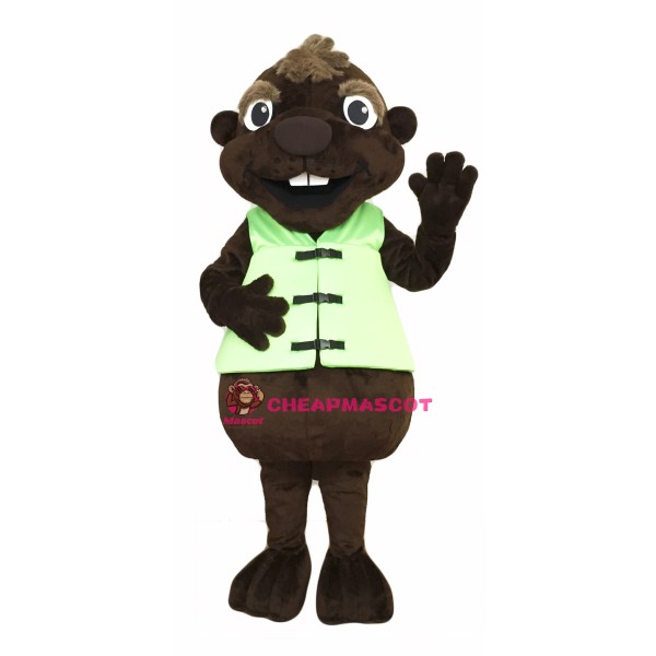 Chocolate Beaver Mascot Costume