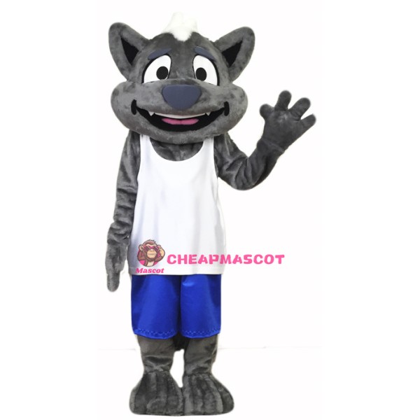 Happy Little Wolf Mascot Costume