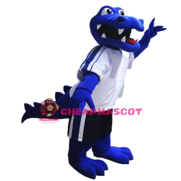 Blue Alligator Mascot Costume