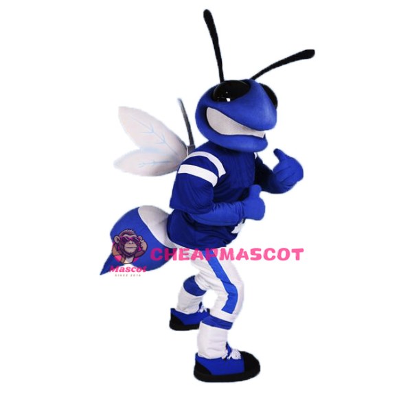 Blue Bee Mascot Costume