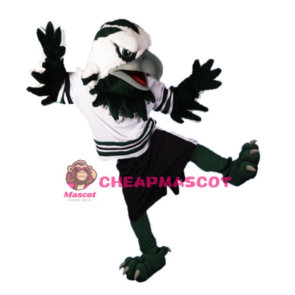 Green & White Eagle Mascot Costume