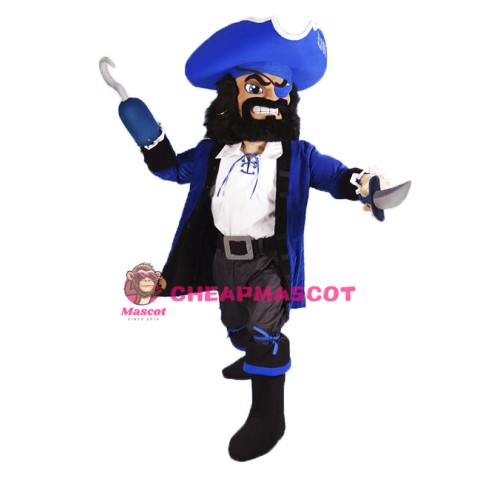 Blue Pirate Mascot Costume