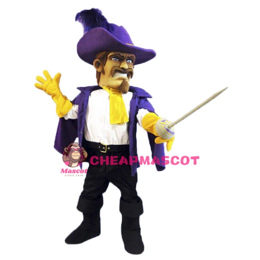Purple Cavalier Mascot Costume