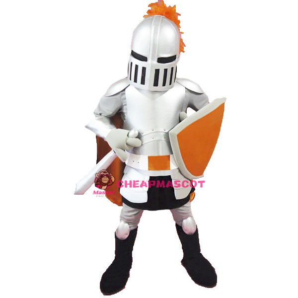 Silver Knight Mascot Costume