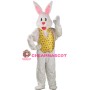 White Adult Easter Bunny Mascot Costume