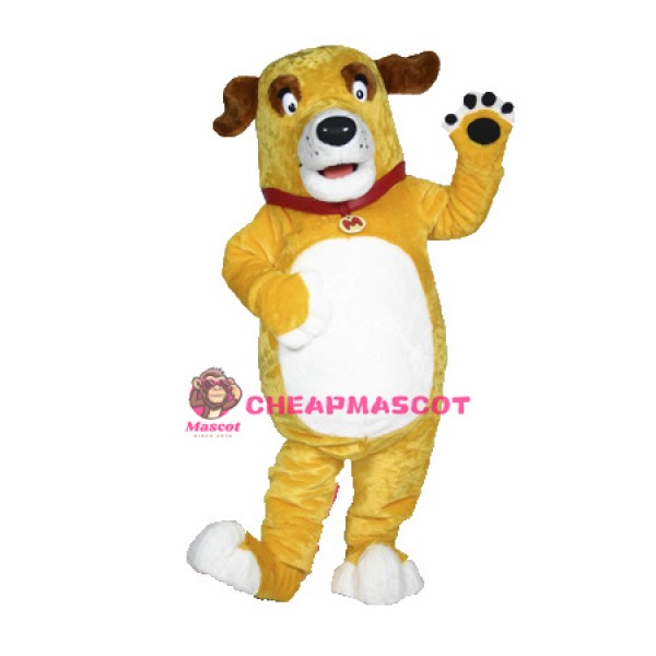 Yellow Dog Mascot Costume