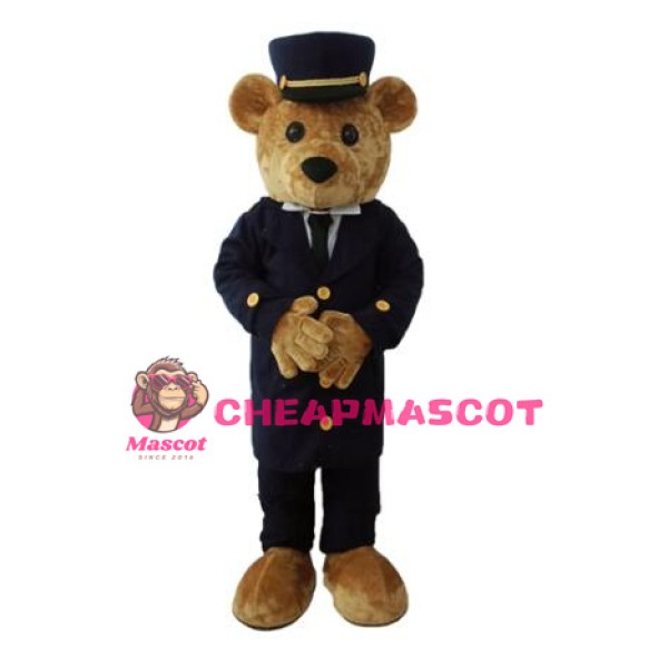 Gentleman Teddy Bear Mascot Costume