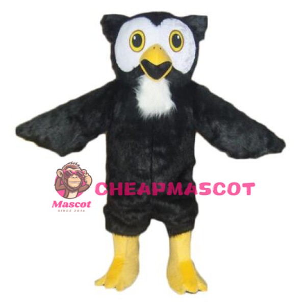 Black Owl Mascot Costume