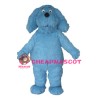 Blue Furry Dog Mascot Costume