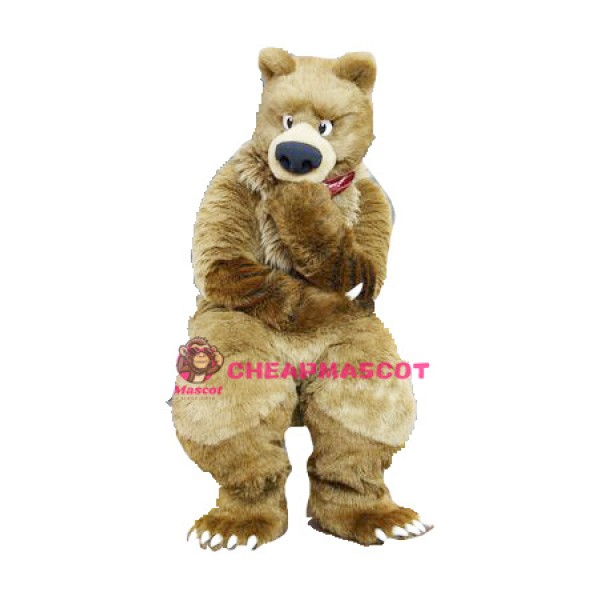 Thinker Bear Mascot Costume