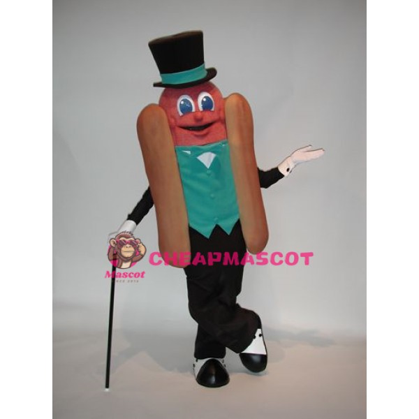 Gentleman Hot Dog Mascot Costume