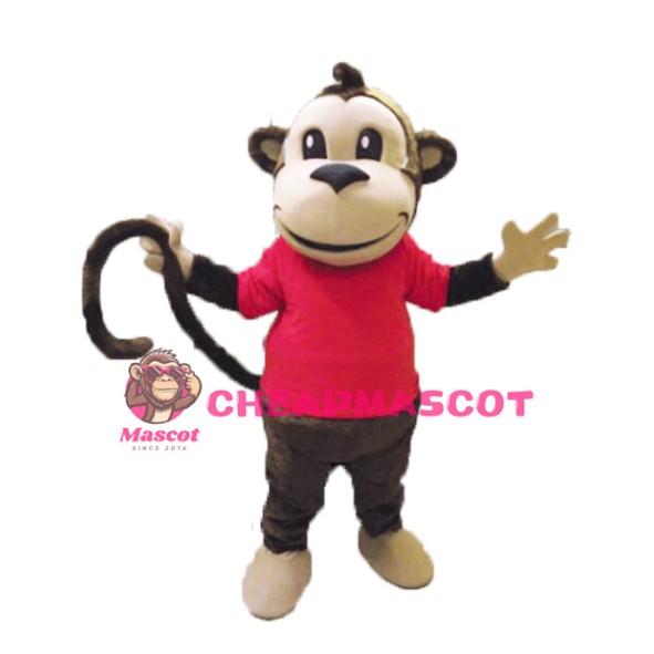 College Happy Monkey Mascot Costume