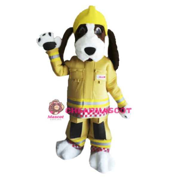 Fire Brigade Dog Mascot Costume