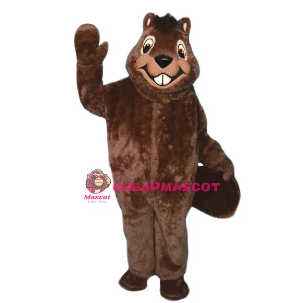 Furry Beaver Mascot Costume
