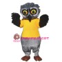 Grey Furry Owl Mascot Costume