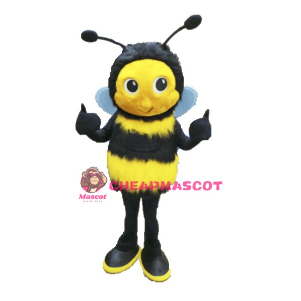Cute Fluffy Bee Mascot Costume