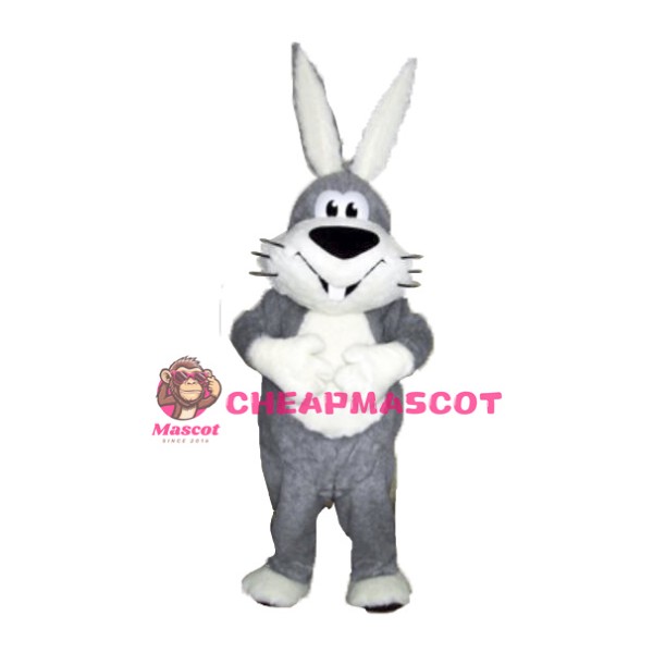 Grey & White Rabbit Mascot Costume