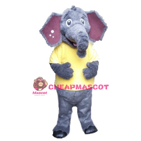 Cute Fluffy Elephant Mascot Costume
