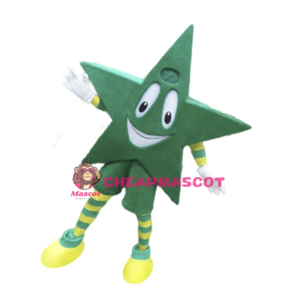 Green Star Mascot Costume