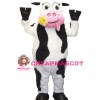 White & Black & Pink  Cow Mascot Costume